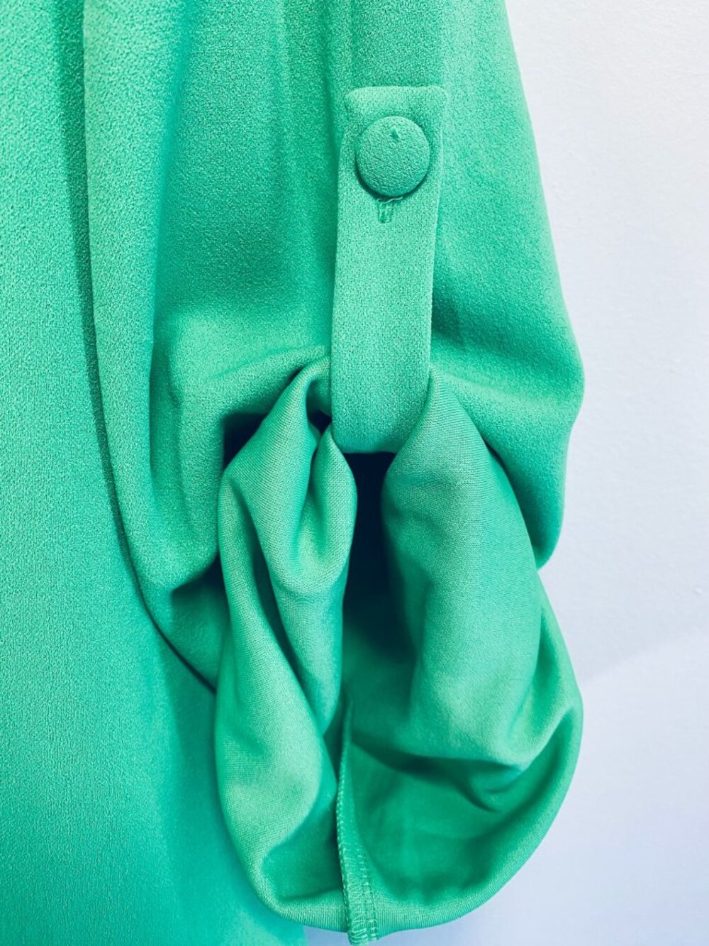 Andree By Unit Womens 3X Green Stretchy Blazer Jacket W/ Roll-Up Sleeves & Pocke - Picture 4 of 9